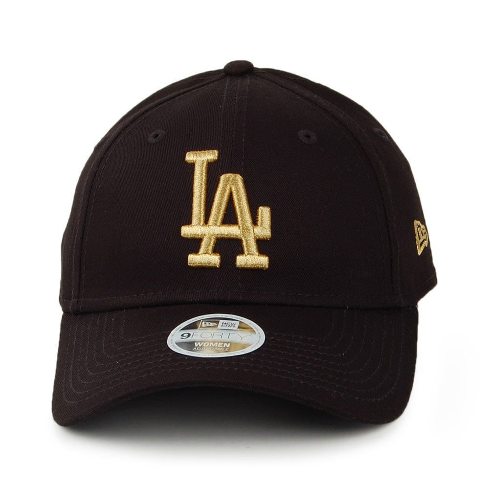 Gorra de béisbol mujeres 9FORTY MLB Metallic L.A. Dodgers de New Era - Negro-Dorado