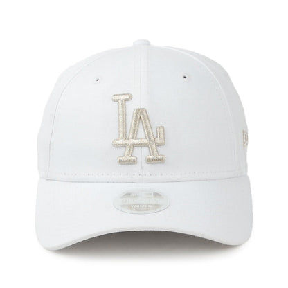 Gorra de béisbol mujeres 9FORTY MLB Metallic L.A. Dodgers de New Era - Blanco-Plateado
