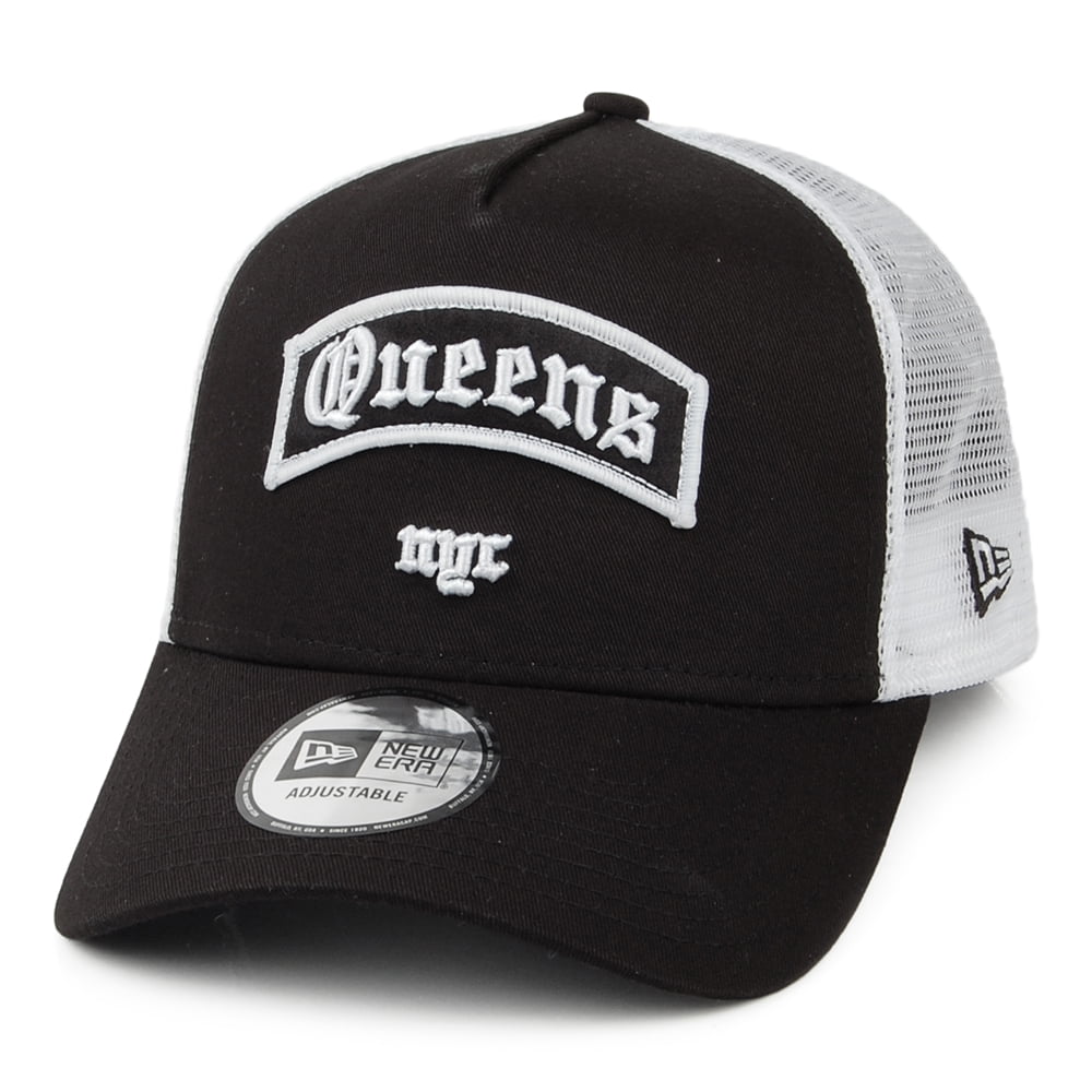 Gorra Trucker A-Frame Borough Queens de New Era - Negro