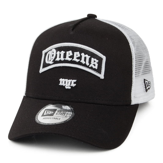 Gorra Trucker A-Frame Borough Queens de New Era - Negro