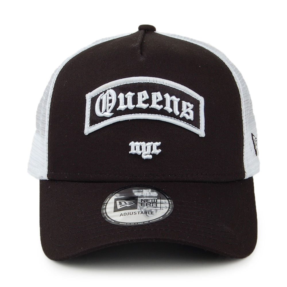 Gorra Trucker A-Frame Borough Queens de New Era - Negro