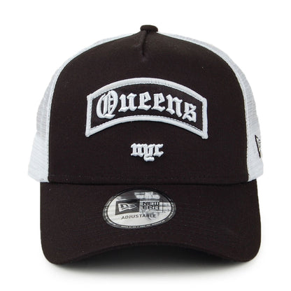 Gorra Trucker A-Frame Borough Queens de New Era - Negro