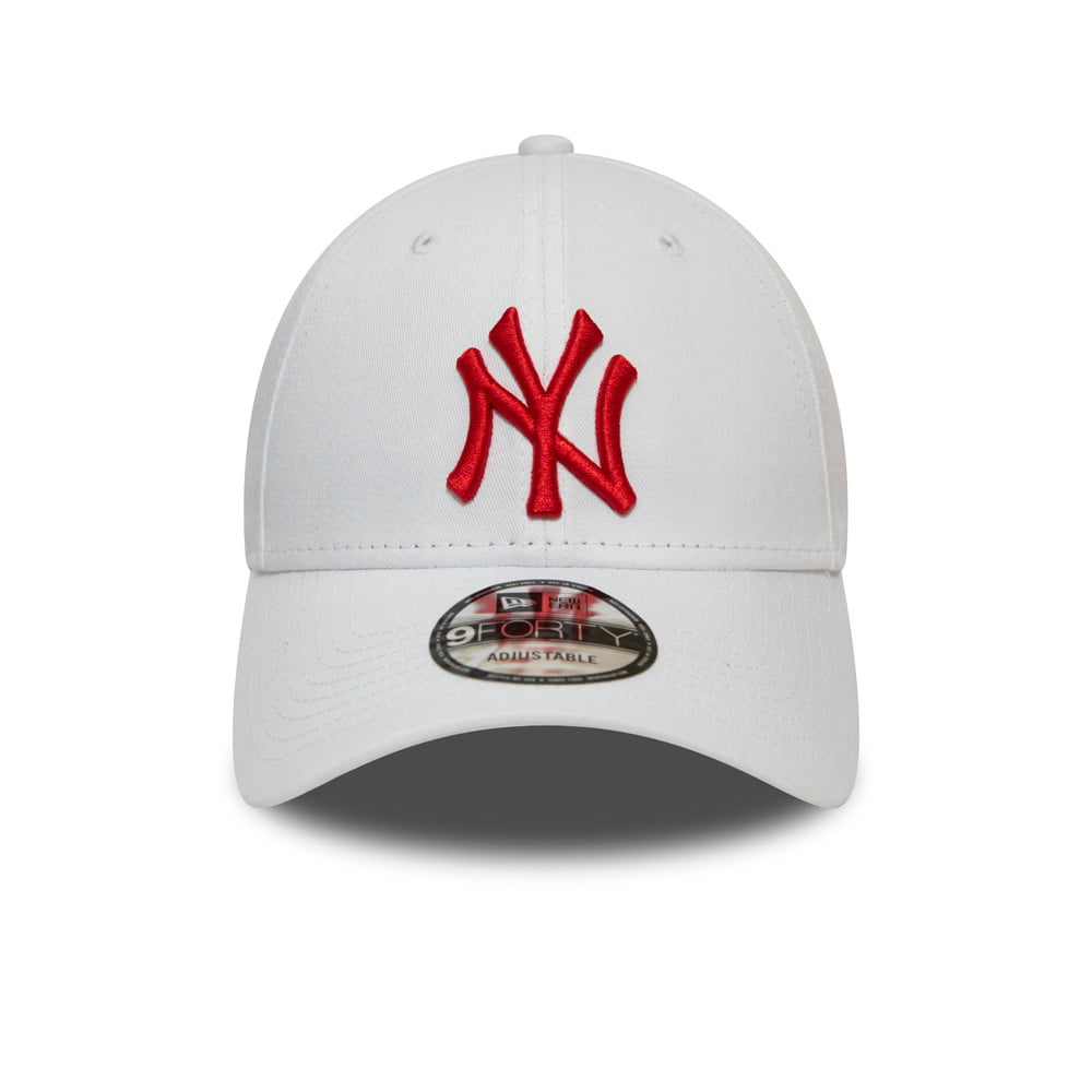 Gorra de béisbol 9FORTY MLB League Essential ll New York Yankees de New Era - Blanco-Rojo