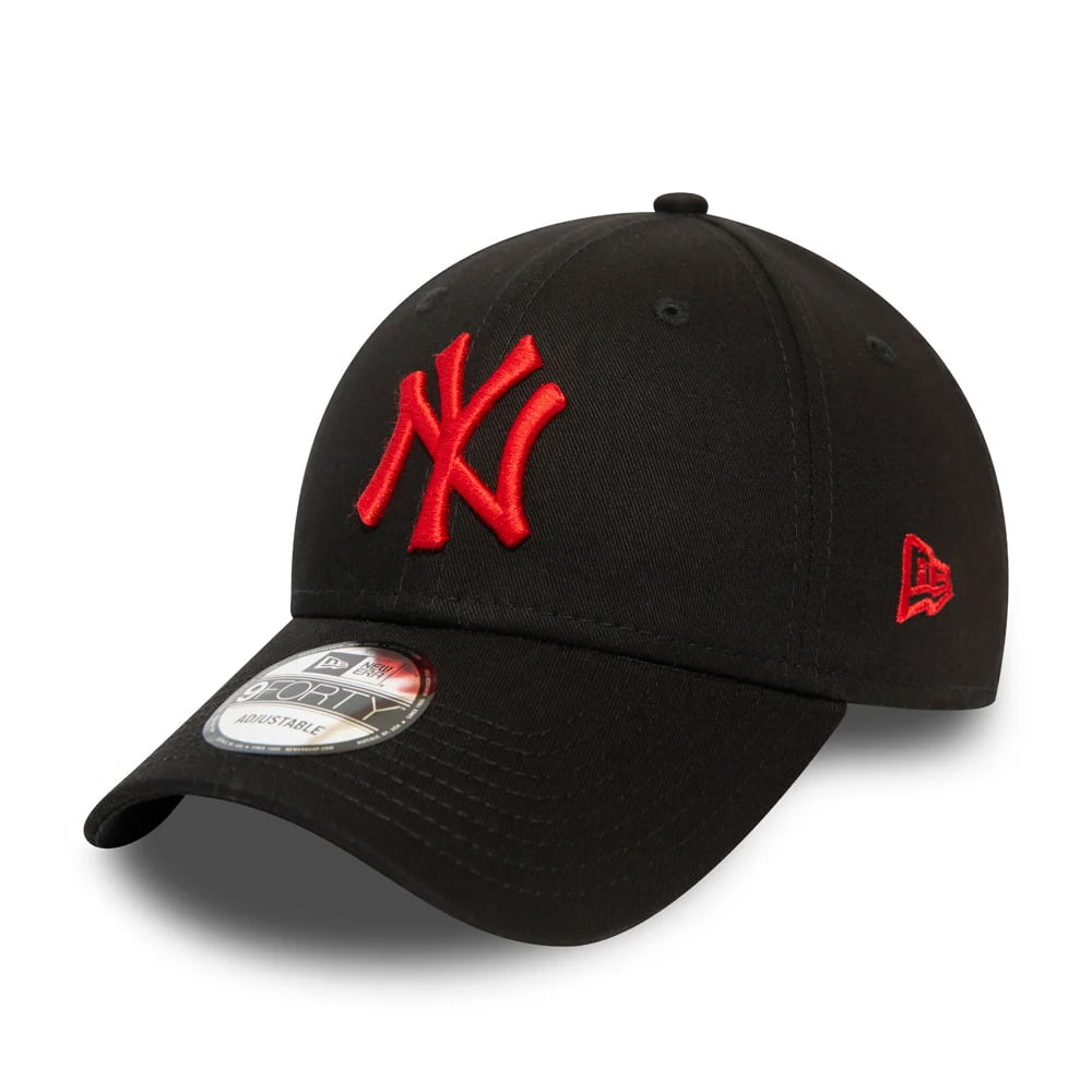 Gorra de béisbol 9FORTY MLB League Essential New York Yankees de New Era - Negro-Rojo