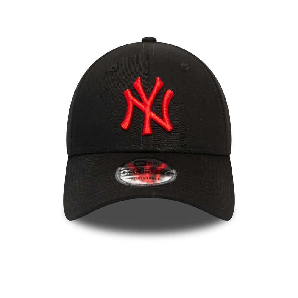 Gorra de béisbol 9FORTY MLB League Essential New York Yankees de New Era - Negro-Rojo