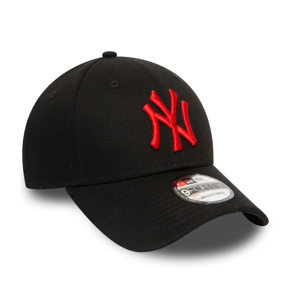 Gorra de béisbol 9FORTY MLB League Essential New York Yankees de New Era - Negro-Rojo