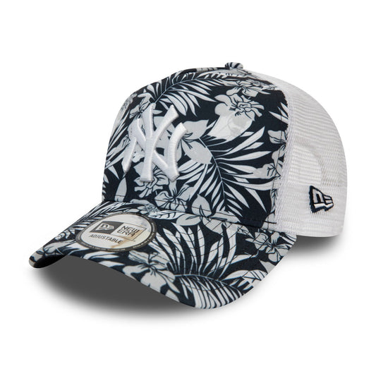 Gorra Trucker MLB Hibiscus Infill New York Yankees de New Era - Azul Marino y Mezcla de tonalidades