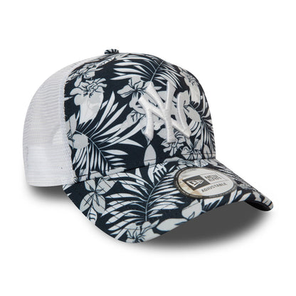 Gorra Trucker MLB Hibiscus Infill New York Yankees de New Era - Azul Marino y Mezcla de tonalidades