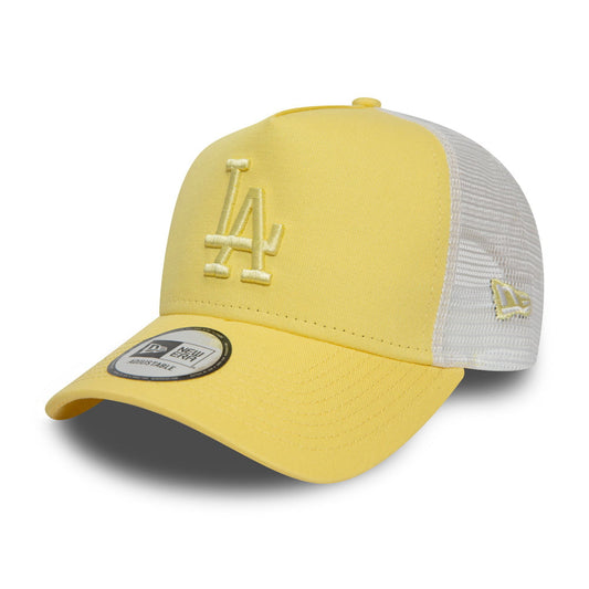 Gorra Trucker MLB League Essential L.A. Dodgers de New Era - Amarillo Claro