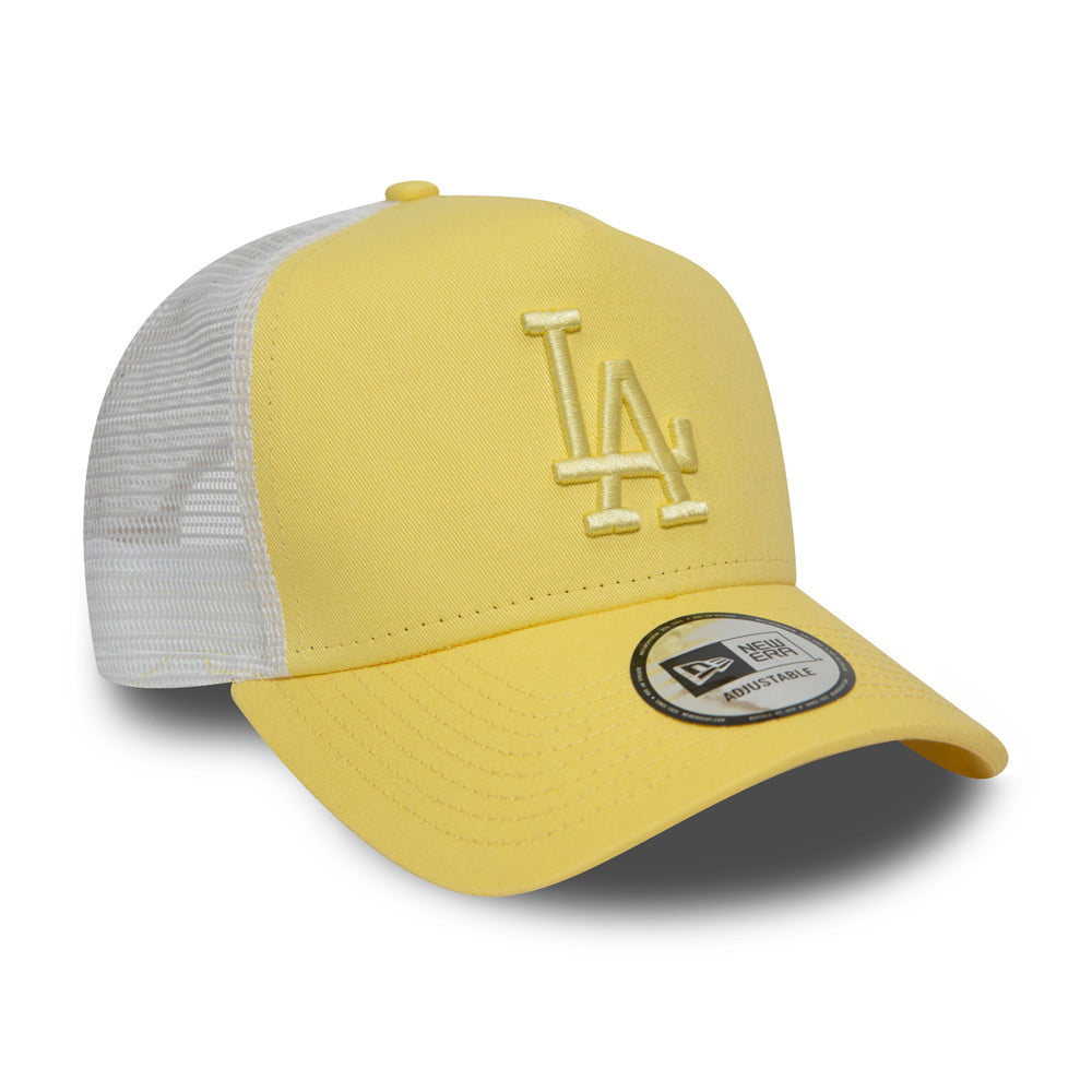 Gorra Trucker MLB League Essential L.A. Dodgers de New Era - Amarillo Claro