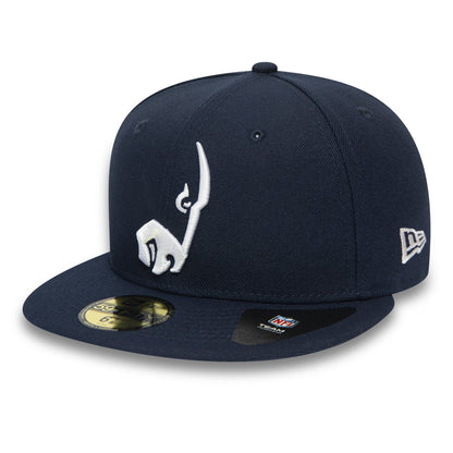 Gorra de béisbol 59FIFTY NFL Team Tonal Shadow Logo Los Angeles Rams de New Era - Azul Marino