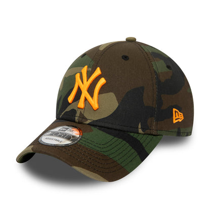 Gorra de béisbol 9FORTY MLB Camo Essential New York Yankees de New Era - Camuflaje-Naranja