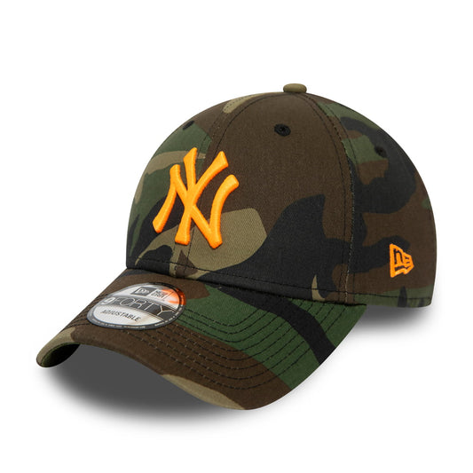 Gorra de béisbol 9FORTY MLB Camo Essential New York Yankees de New Era - Camuflaje-Naranja