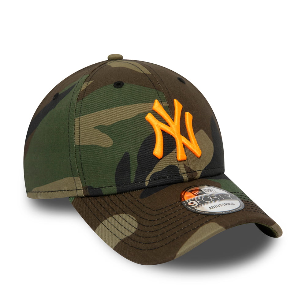 Gorra de béisbol 9FORTY MLB Camo Essential New York Yankees de New Era - Camuflaje-Naranja