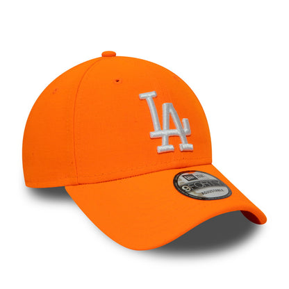 Gorra de béisbol 9FORTY MLB League Essential L.A. Dodgers de New Era - Naranja Neón