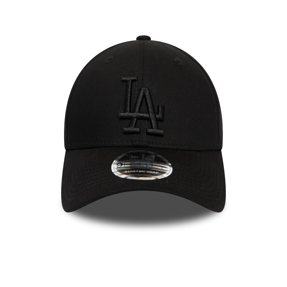 Gorra de béisbol 9FORTY MLB Stretch Snap L.A. Dodgers de New Era - Negro sobre Negro