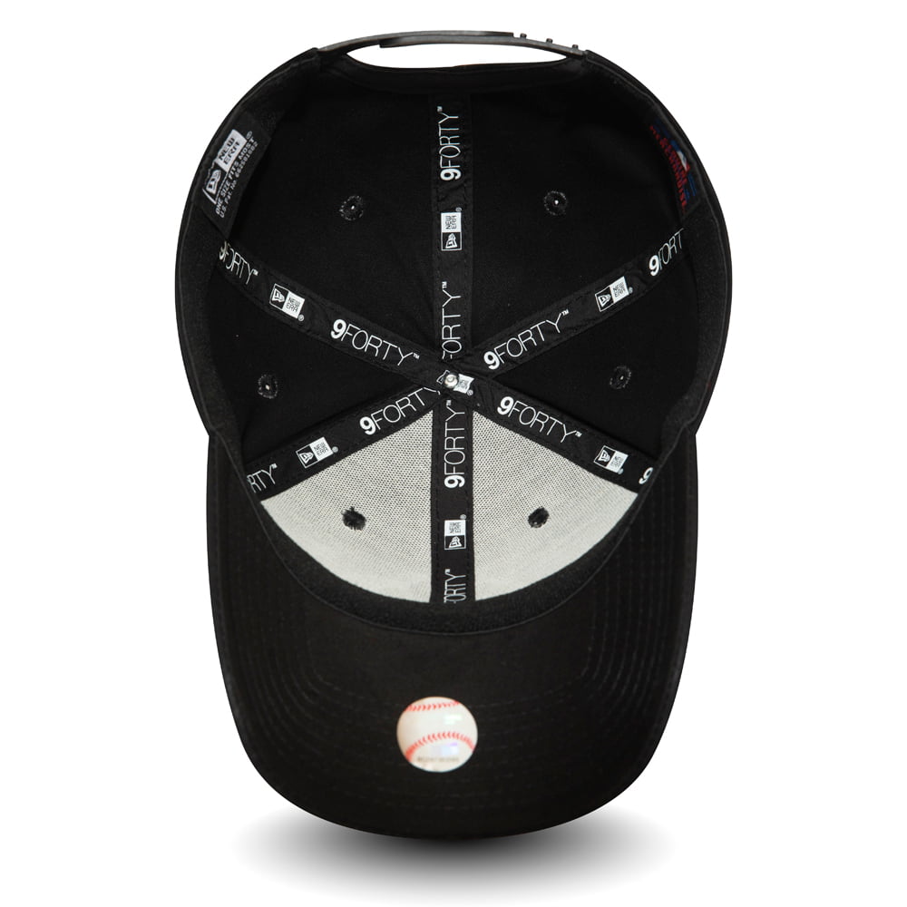 Gorra de béisbol 9FORTY MLB Stretch Snap New York Yankees de New Era - Negro sobre Negro