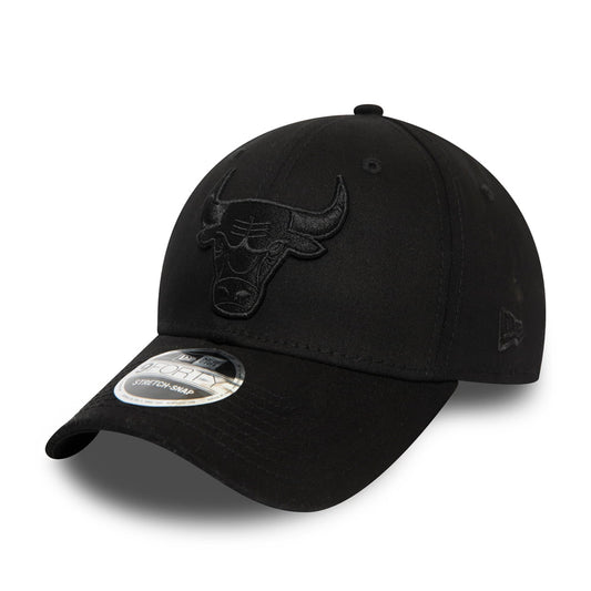 Gorra de béisbol 9FORTY NBA Stretch Snap Chicago Bulls de New Era - Negro sobre Negro