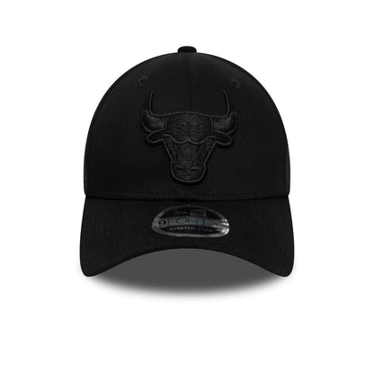 Gorra de béisbol 9FORTY NBA Stretch Snap Chicago Bulls de New Era - Negro sobre Negro