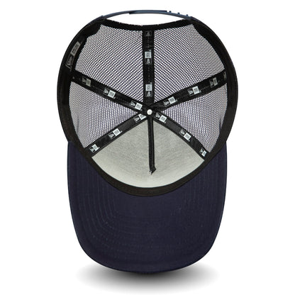 Gorra Trucker de pana Fabric Patch de New Era - Azul Marino