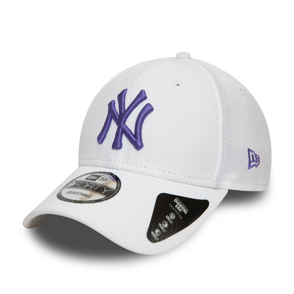 Gorra de béisbol 9FORTY Diamond Era New York Yankees de New Era - Blanco-Morado