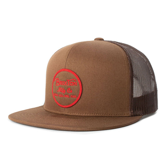 Gorra Trucker Wheeler de Brixton - Marrón Claro