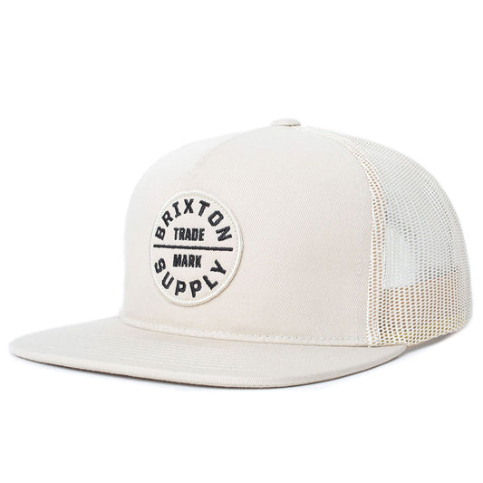 Gorra Trucker Oath III de Brixton - Blanco Marfil