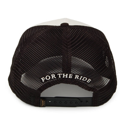 Gorra Trucker Kerosene Vintage Logo de Triumph Motorcycles - Negro-Hueso