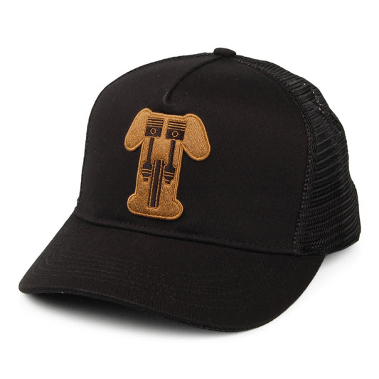 Gorra Trucker Kerosene Vintage Logo de Triumph Motorcycles - Negro-Dorado