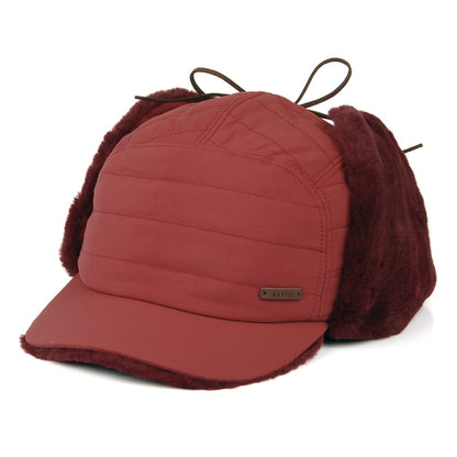 Gorra de béisbol con orejeras Meddison de piel sintética de Barts - Rojo Cereza