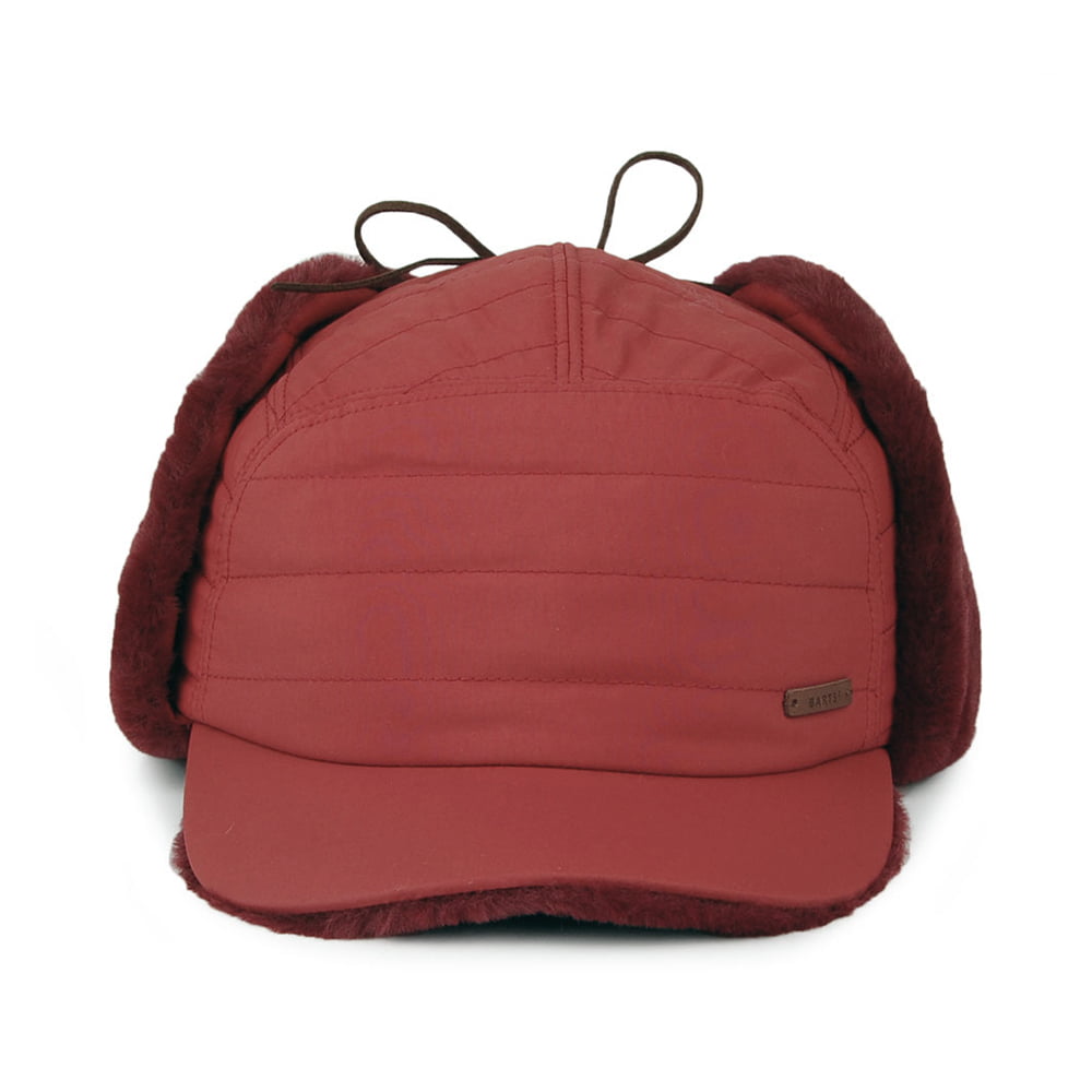 Gorra de béisbol con orejeras Meddison de piel sintética de Barts - Rojo Cereza