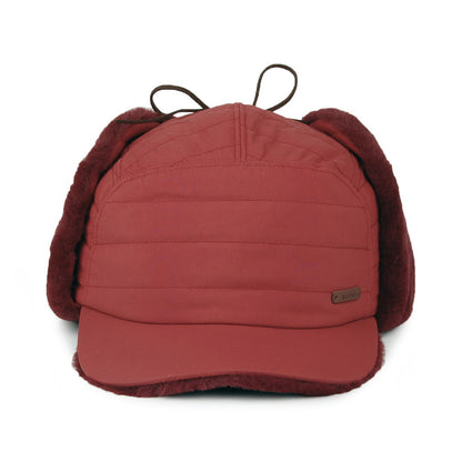 Gorra de béisbol con orejeras Meddison de piel sintética de Barts - Rojo Cereza