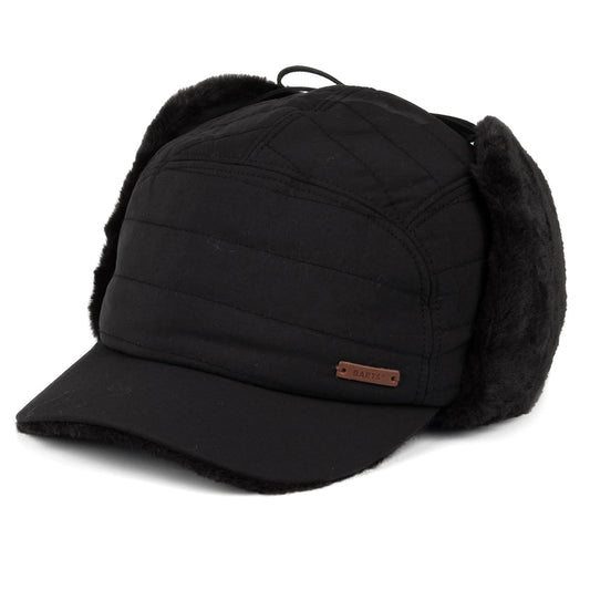 Gorra de béisbol con orejeras Meddison de piel sintética de Barts - Negro