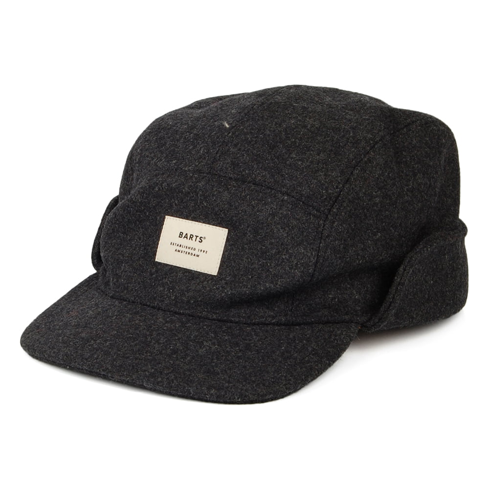 Gorra 5 paneles Samuen con orejeras de Barts - Antracita