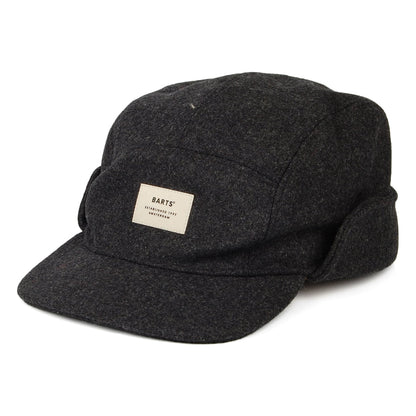 Gorra 5 paneles Samuen con orejeras de Barts - Antracita