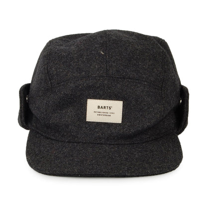 Gorra 5 paneles Samuen con orejeras de Barts - Antracita