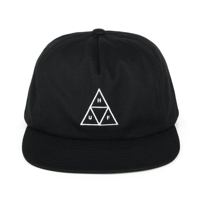 Gorra Snapback Triple Triangle Unstructured de HUF - Negro