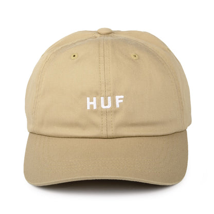Gorra de béisbol Original Logo visera curvada de algodón de HUF - Beige Arena