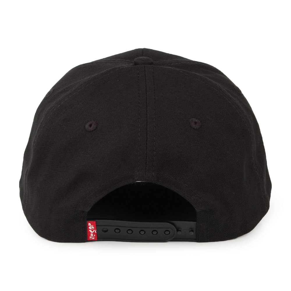 Gorra de béisbol Serif Logo de algodón de Levi's - Negro-Blanco