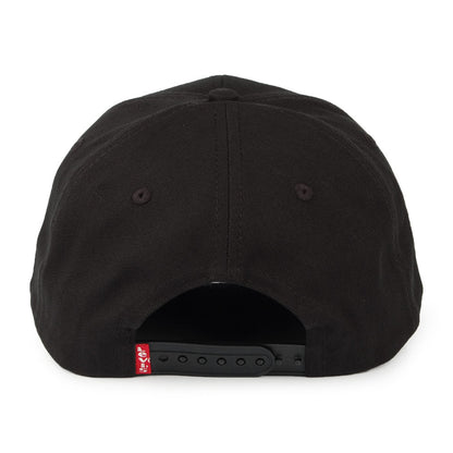 Gorra de béisbol Serif Logo de algodón de Levi's - Negro-Blanco
