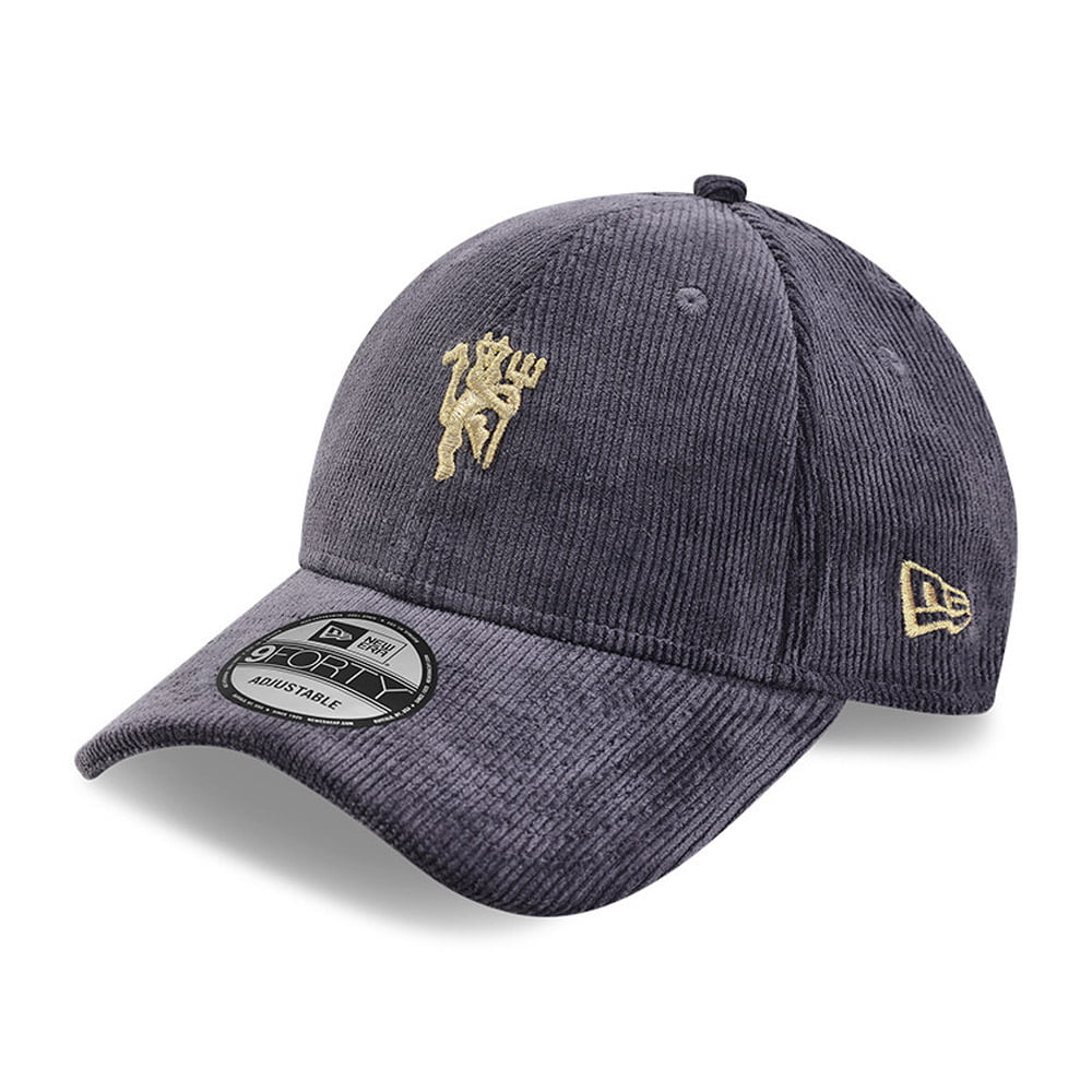Gorra de béisbol 9FORTY de pana Manchester United de New Era - Pizarra