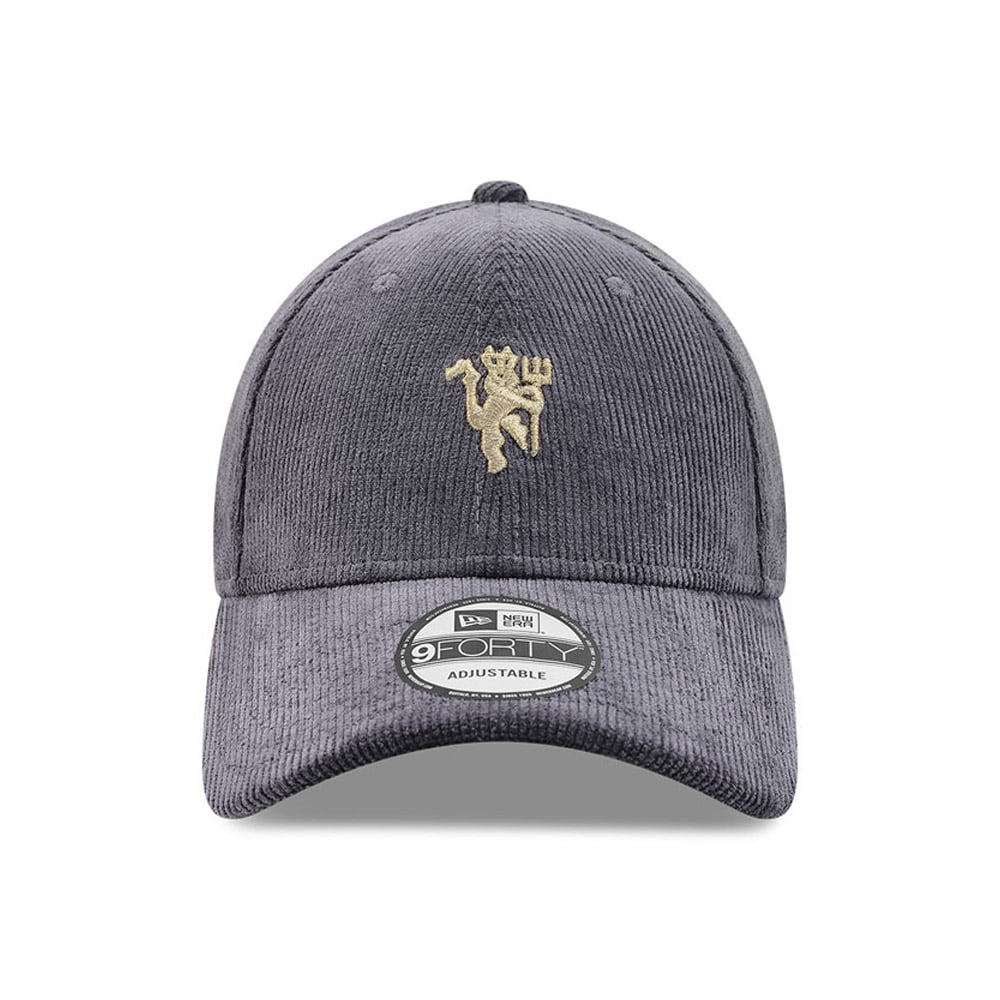 Gorra de béisbol 9FORTY de pana Manchester United de New Era - Pizarra