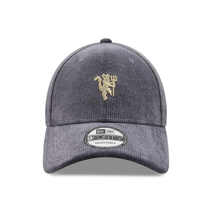 Gorra de béisbol 9FORTY de pana Manchester United de New Era - Pizarra