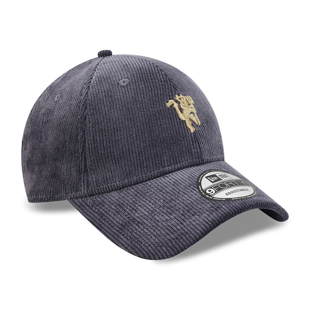 Gorra de béisbol 9FORTY de pana Manchester United de New Era - Pizarra