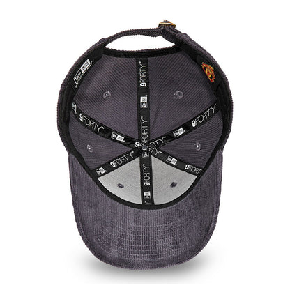 Gorra de béisbol 9FORTY de pana Manchester United de New Era - Pizarra