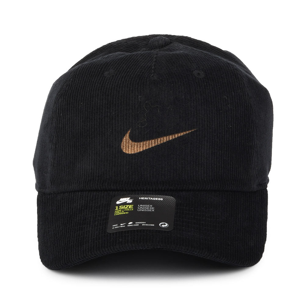 Gorra de béisbol H86 de pana de Nike SB - Negro
