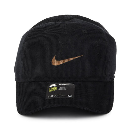 Gorra de béisbol H86 de pana de Nike SB - Negro