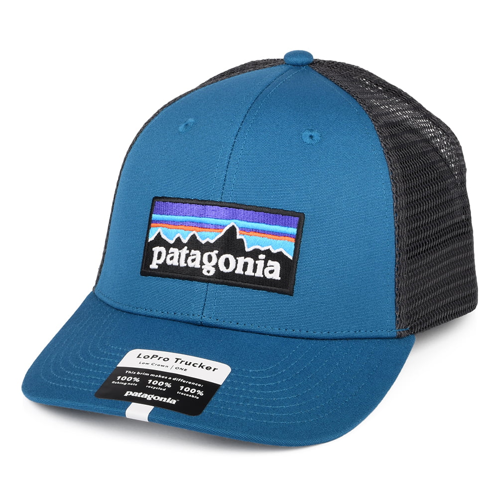 Gorra Trucker P-6 Logo LoPro de algodón orgánico de Patagonia - Verde Azulado