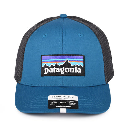 Gorra Trucker P-6 Logo LoPro de algodón orgánico de Patagonia - Verde Azulado