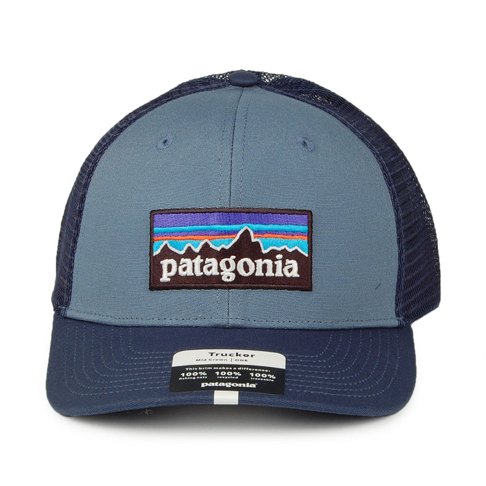 Gorra Trucker P-6 Logo de algodón orgánico de Patagonia - Pizarra-Azul